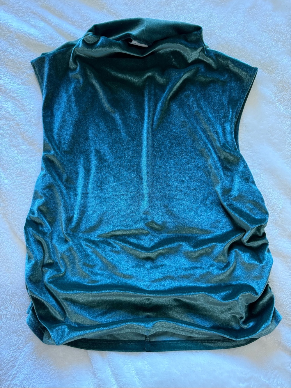 a new day Green Velvet Cowl Neck Sleeveless Top